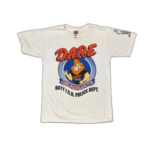 VTG 90s S D.A.R.E. Drug Paraphernalia Style T shirt Baby Tee Style